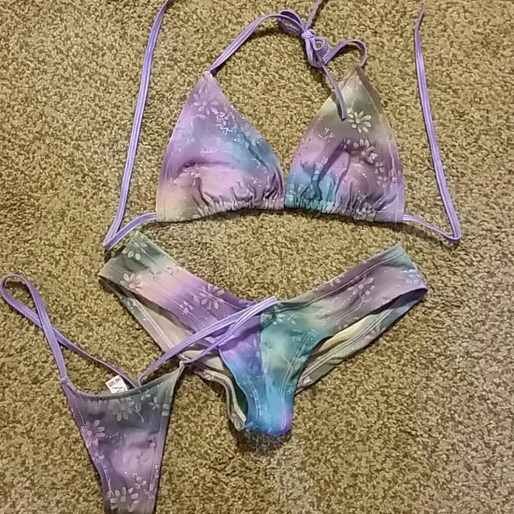 Multicolor Tie-Dye Bikini Set